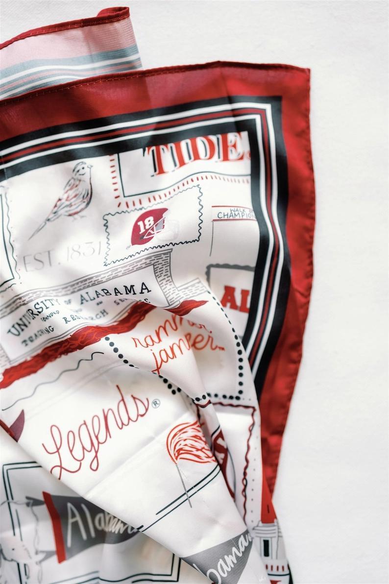 Alabama Stripe Silk Scarf