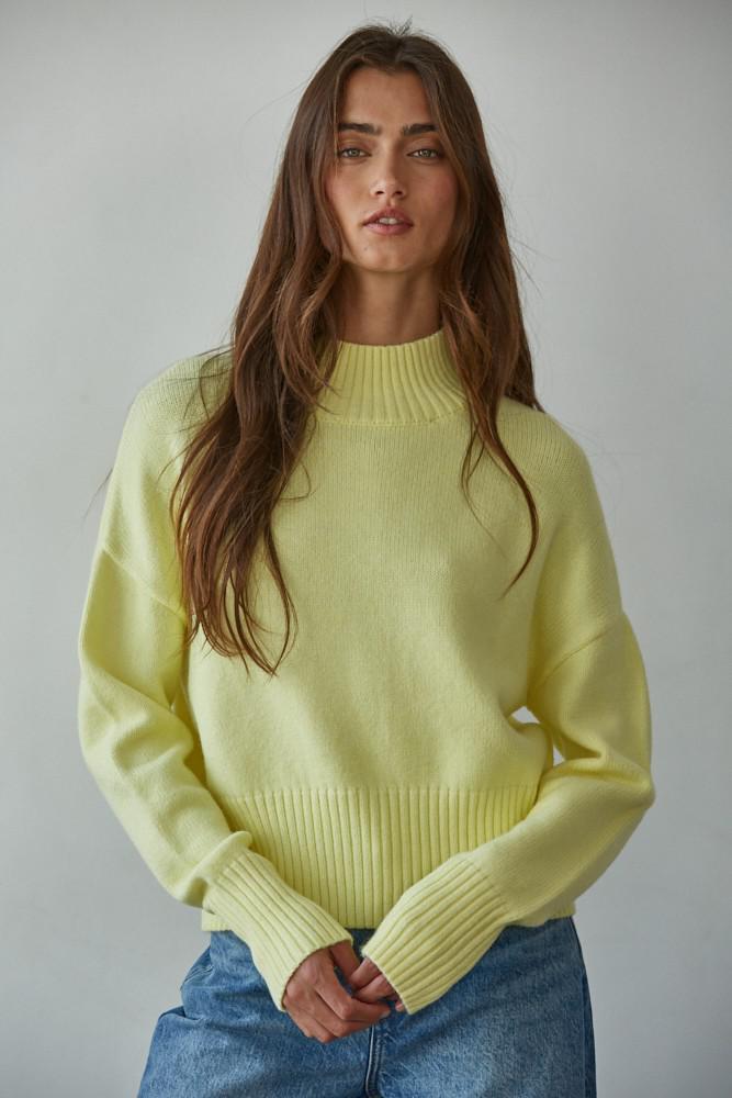 Lemon Mock Neck Sweater