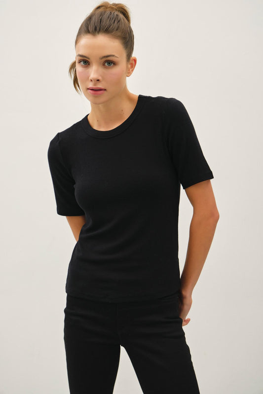 Black Ultra Soft Basic Top