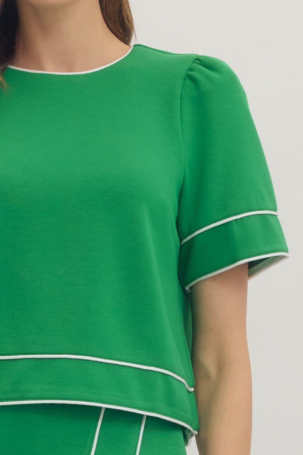 Hunter Green and White Skort Set