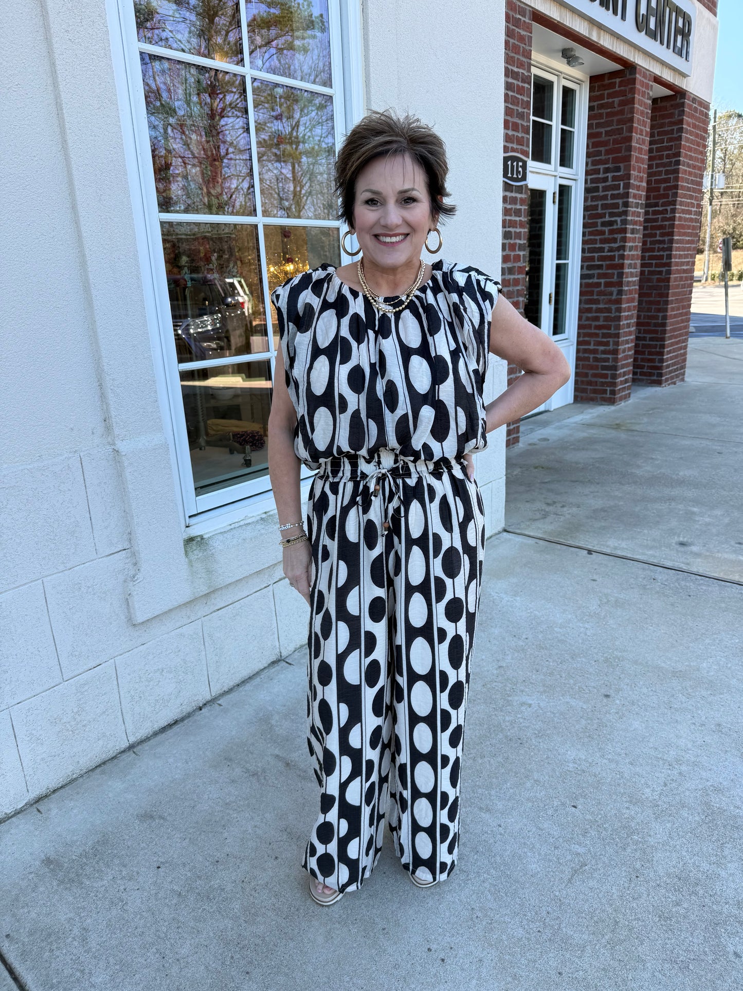 Oval Dotted Print Pants