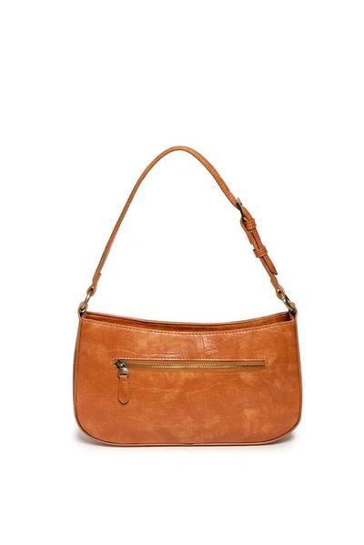 Golden Tan Erin Faux Croc Hobo