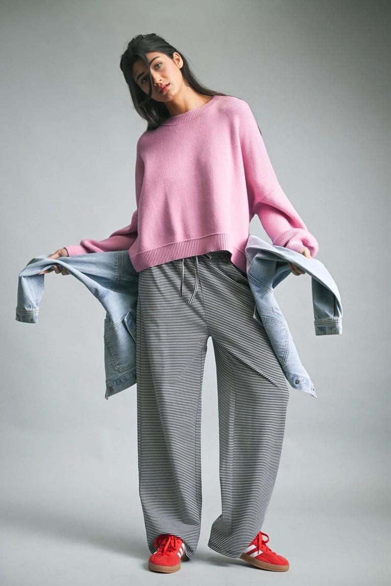 Lilac Drop Shoulder Sweater