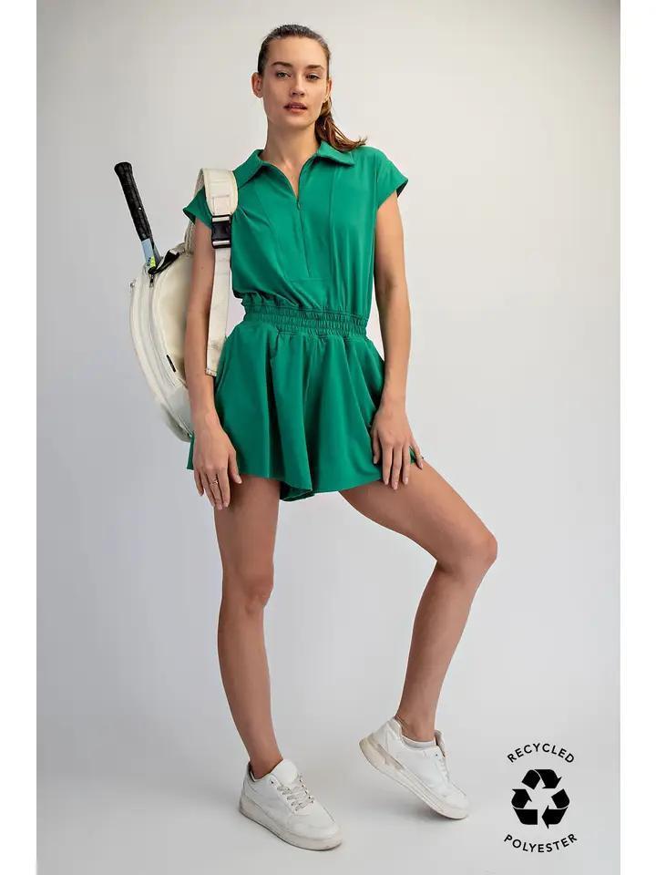 Fresh Green Tennis Romper