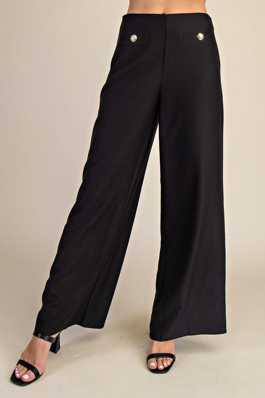 Black Straight Leg Dress Pants