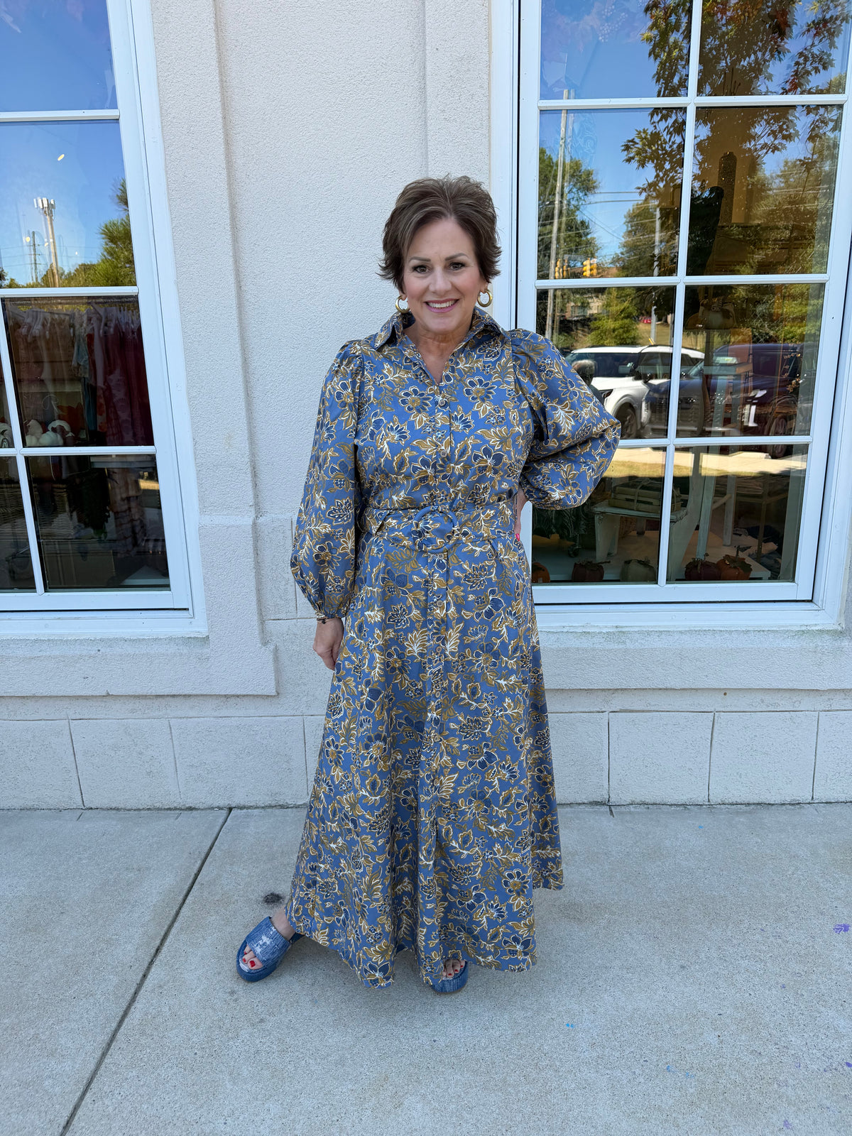 Blue, Grey, and Gold Kylie Maxi