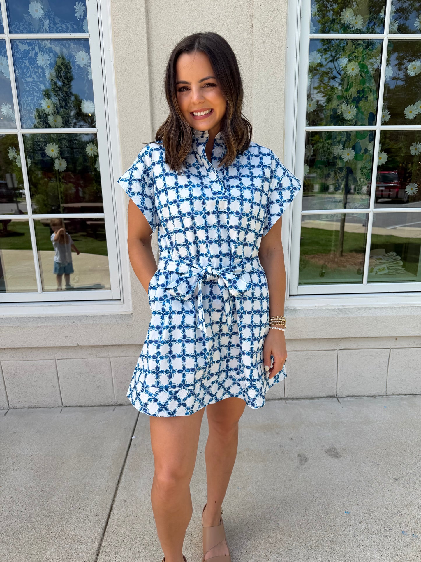 Blue Multi Belted Waist Mini