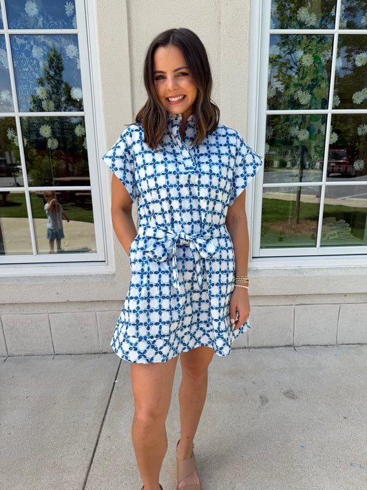 Blue Multi Belted Waist Mini
