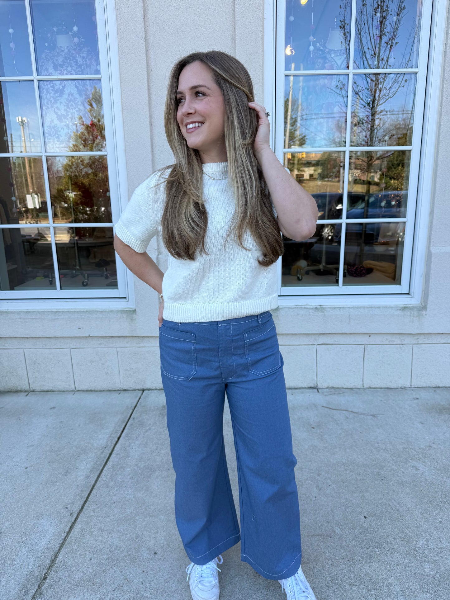 Ivory Ragland Sleeve Sweater