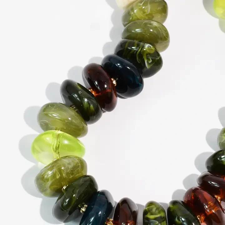 The Icon Olive and Amber Necklace