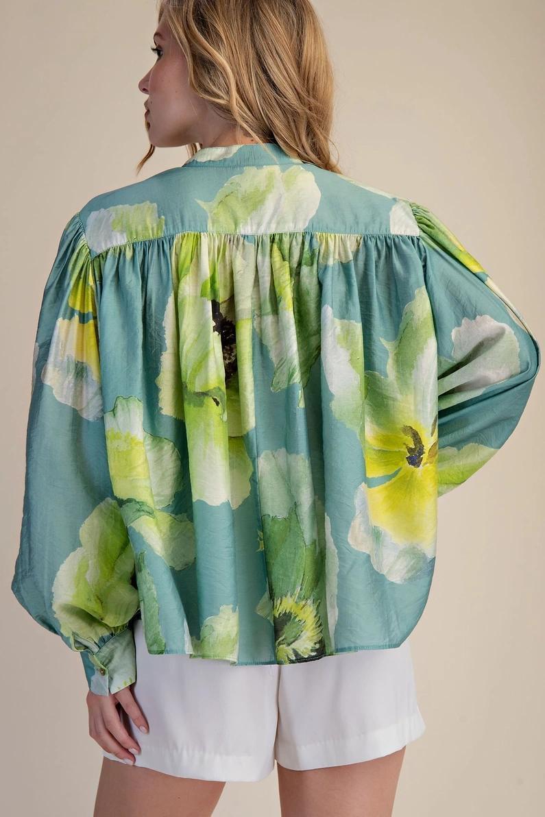 Sage Multi Voluminous Blouse
