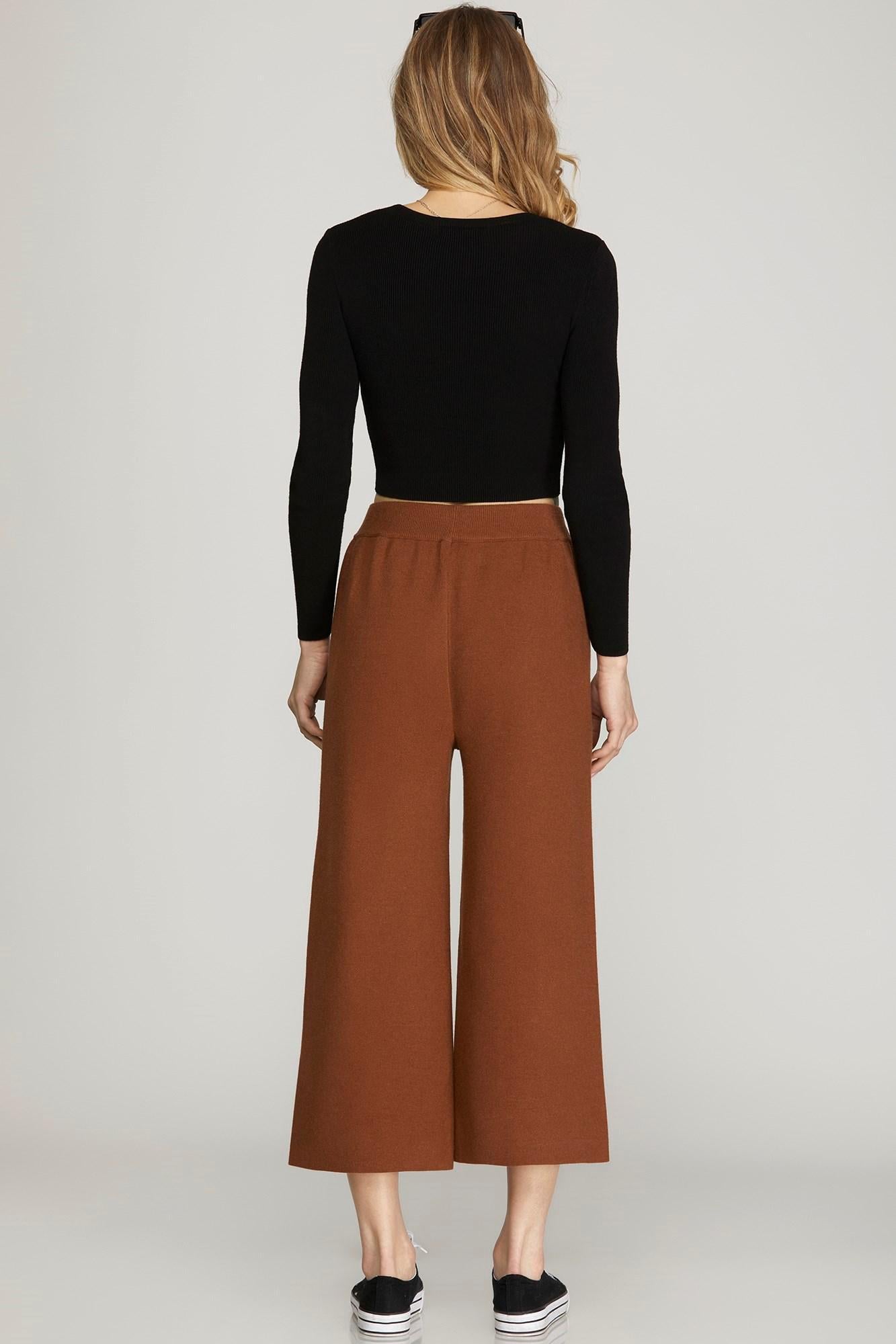 Toffee Capri Sweater Pants