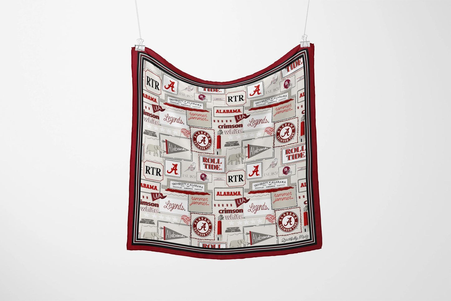 Alabama Stripe Silk Scarf