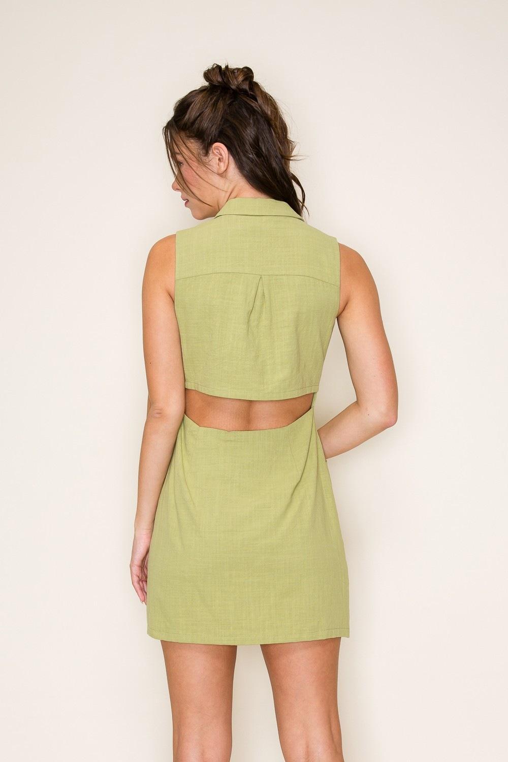 Yellow Green Linen Mini