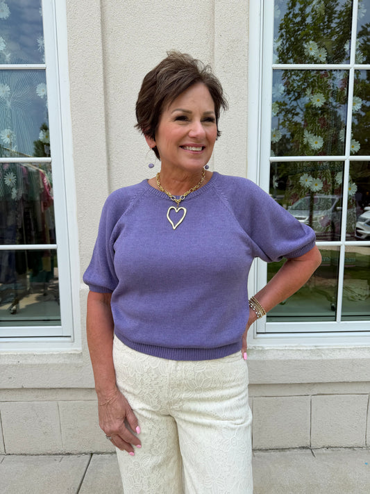Grape Ultra Soft Sweater Tee