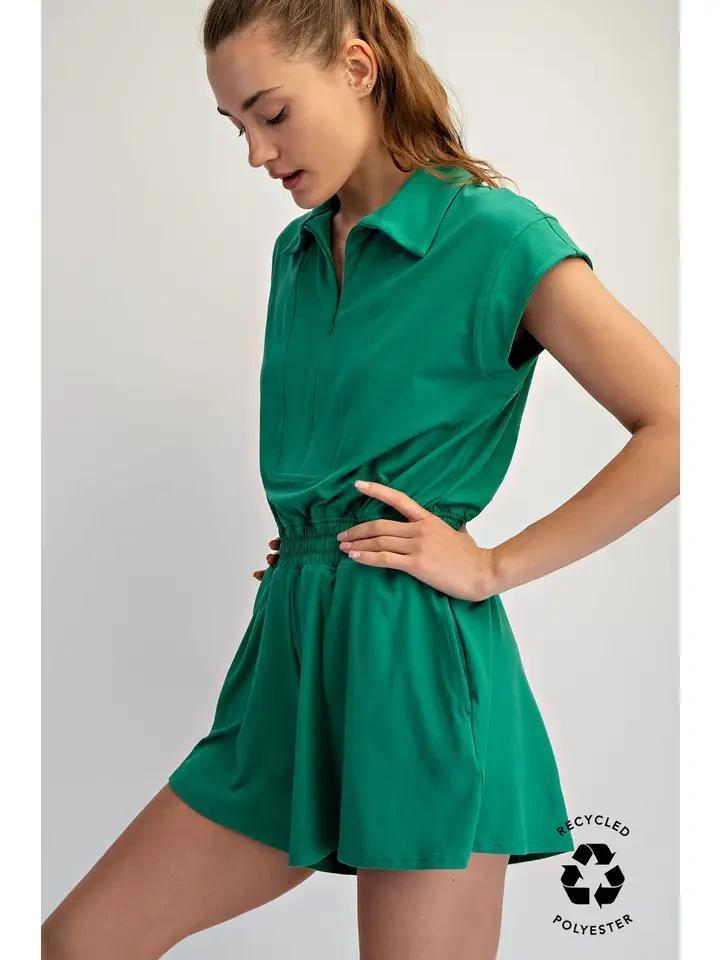 Fresh Green Tennis Romper