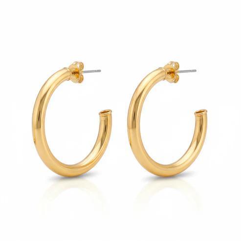 Small Arlene Hoop - Br 18K Gold Plated