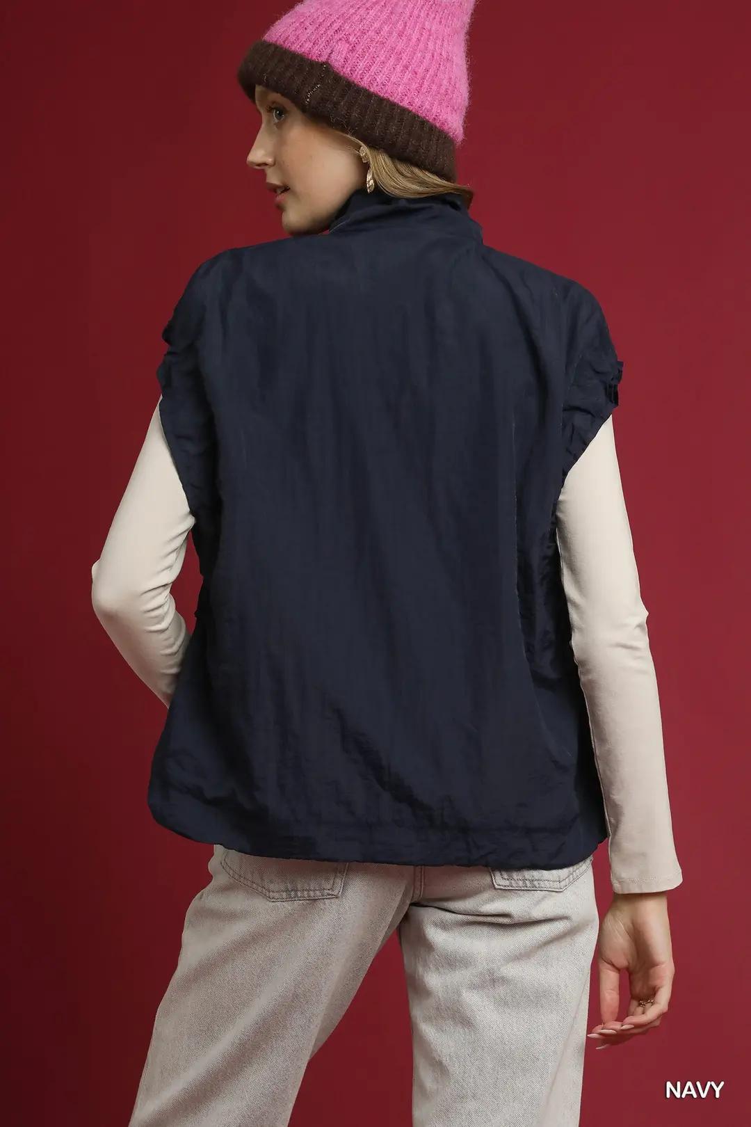 Navy Nylon Vest