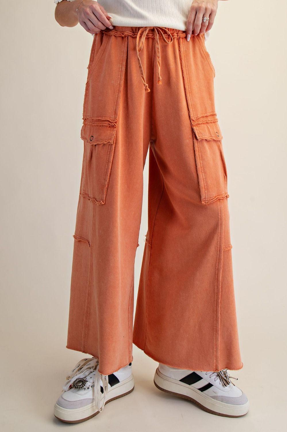Faded Rust Mineral Washed Cargo Pant