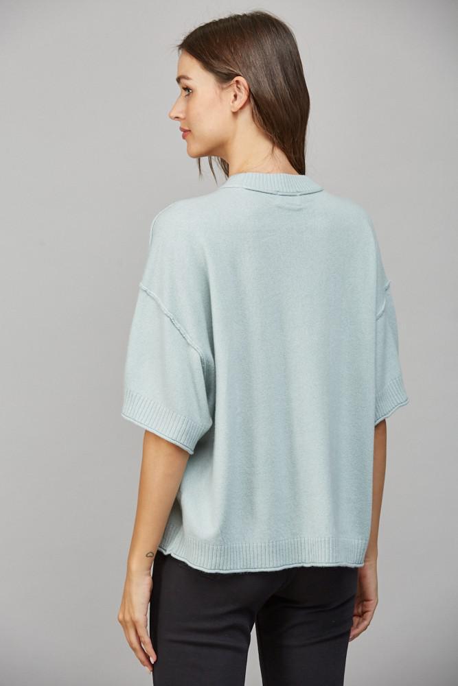Soft Mint Cashmere Blend Sweater