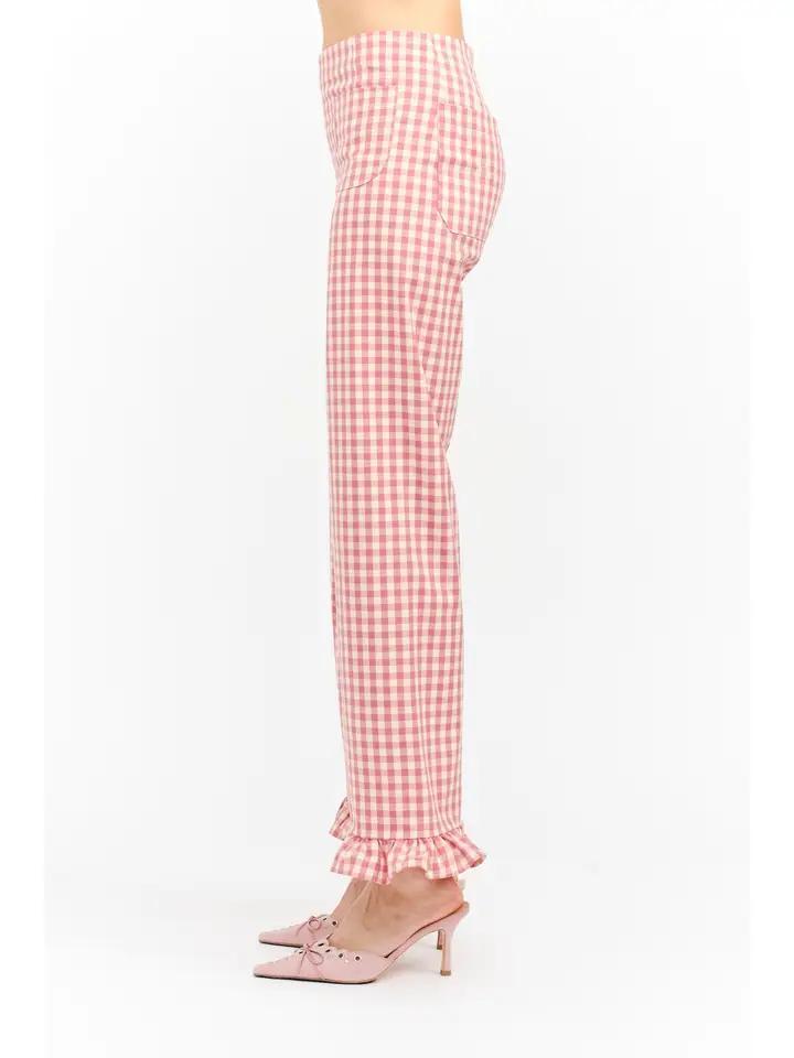 Pink Gingham Paloma Pant