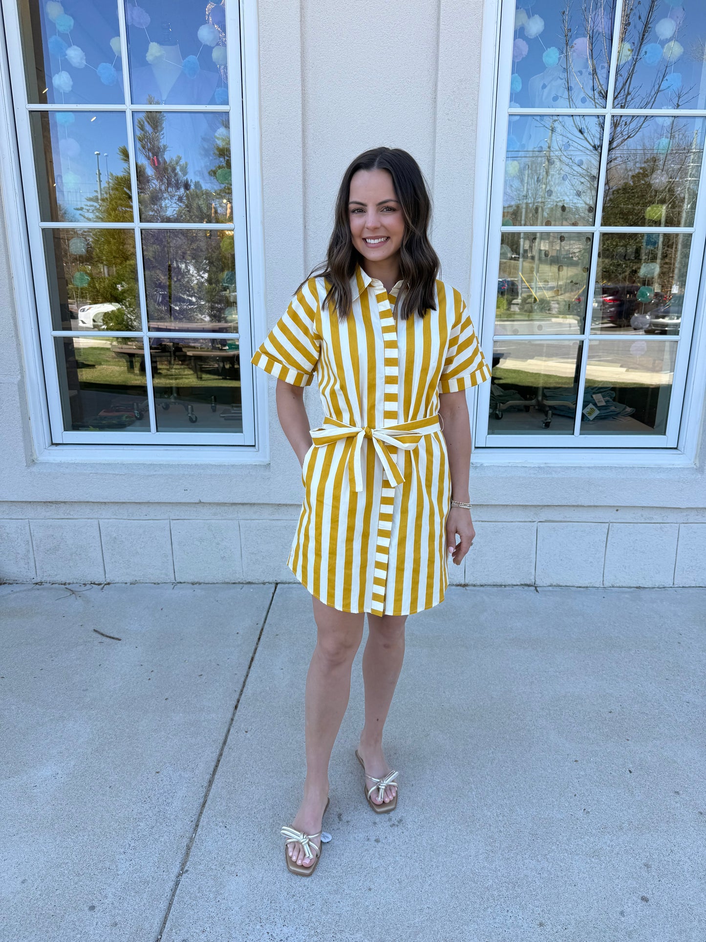 Mustard Waist Tie Mini