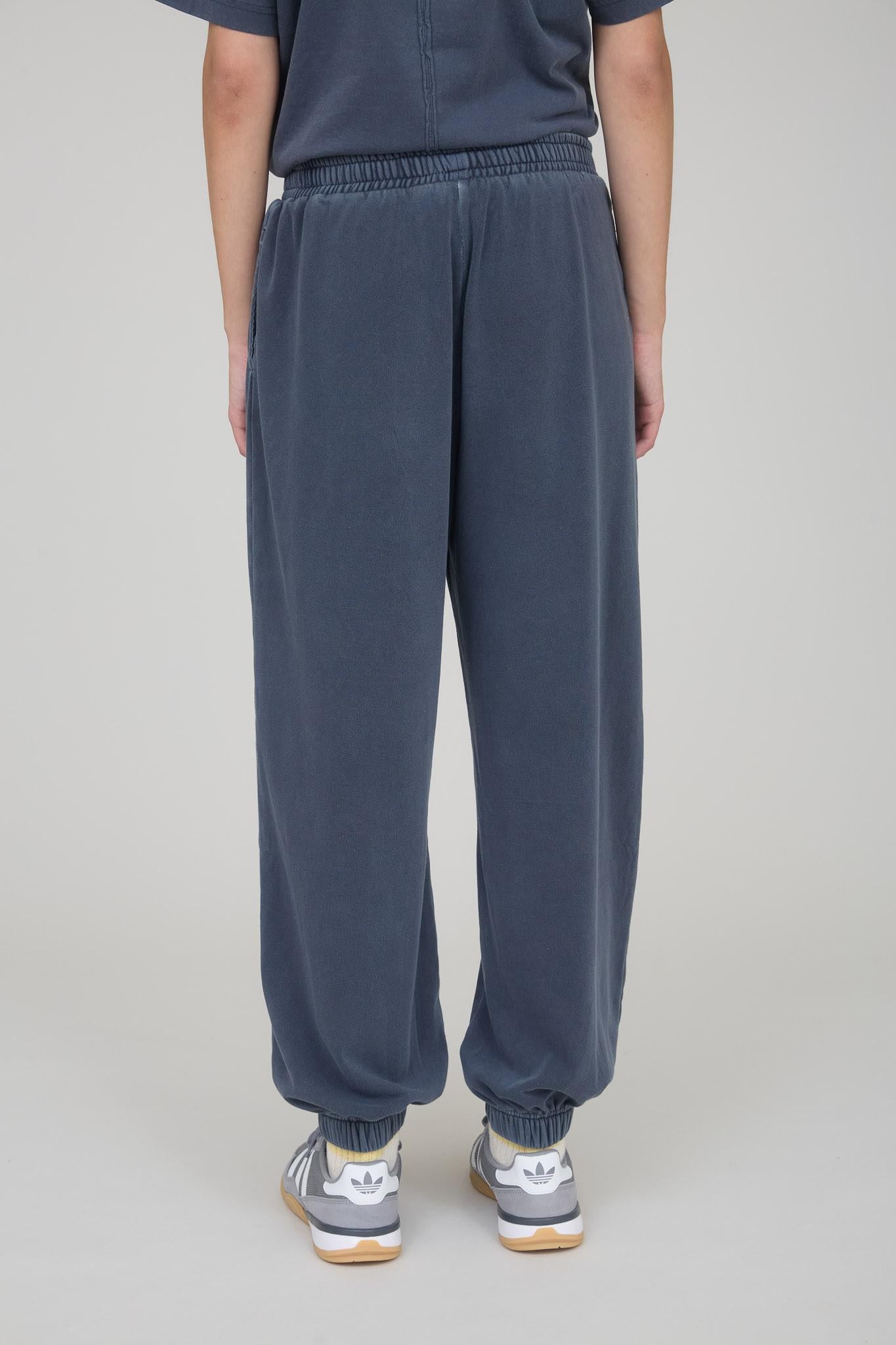 Navy Acid Washed Crew Sweater Set