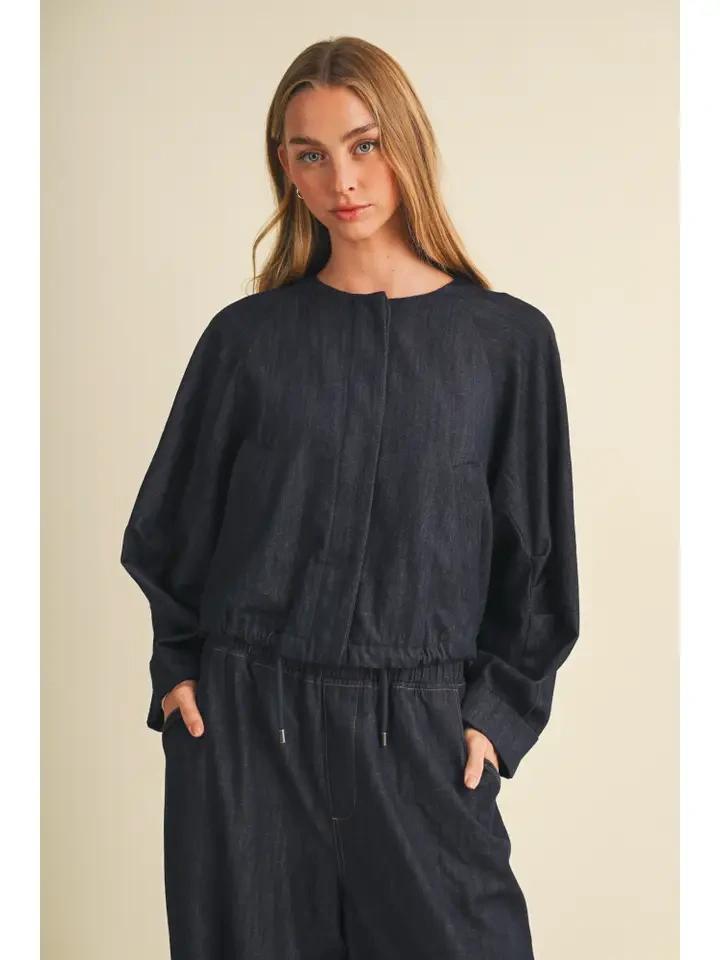 Indigo Bomber Jacket