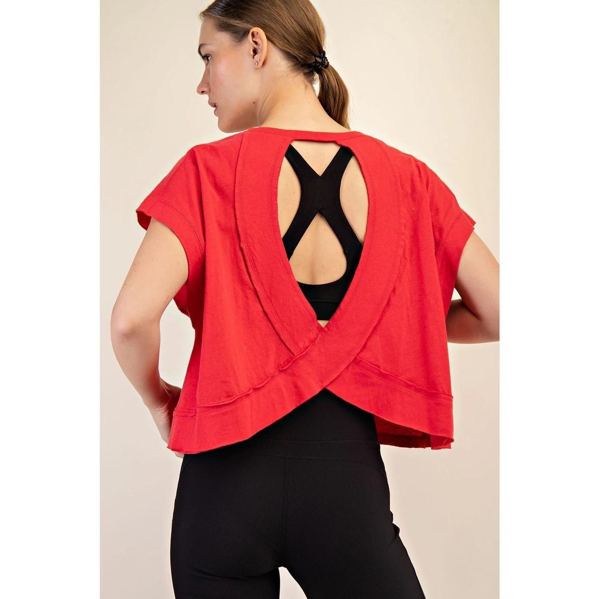 Red Cotton Slub Lounge Set