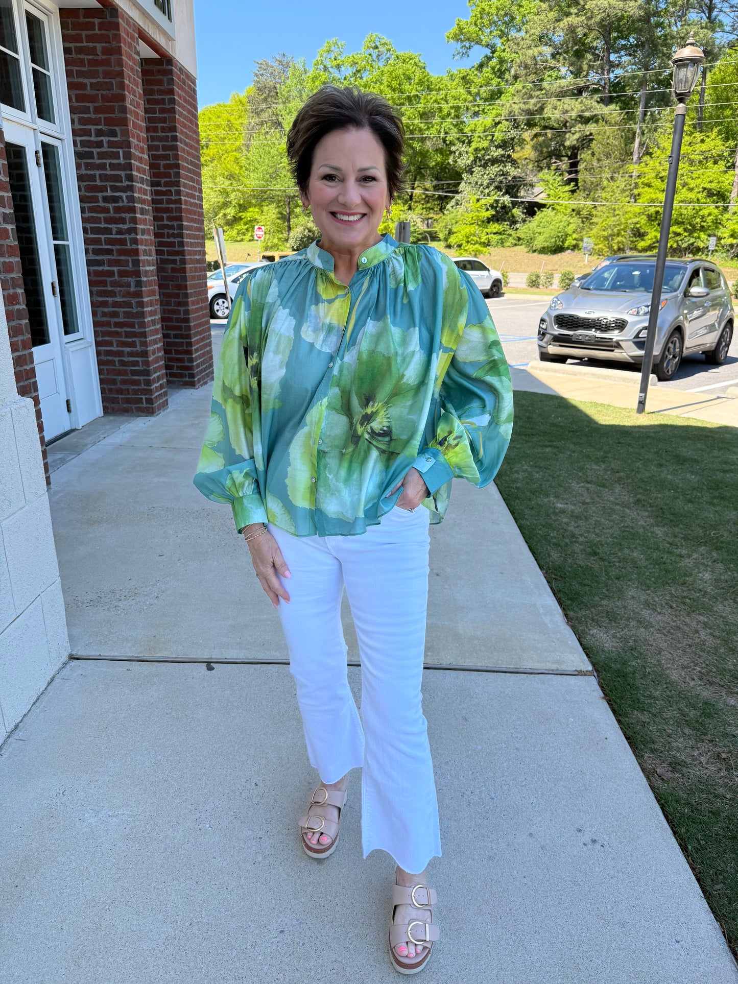 Sage Multi Voluminous Blouse