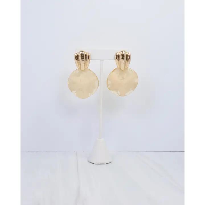 Adley Hammered Drop Earring