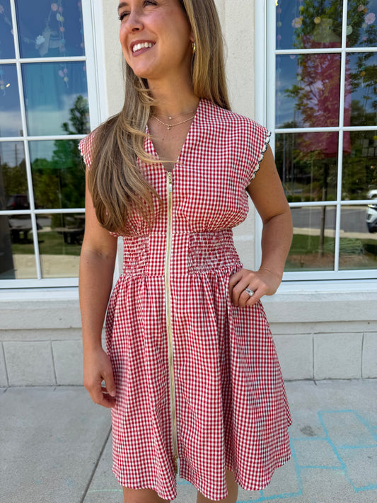 Red Gingham Dress