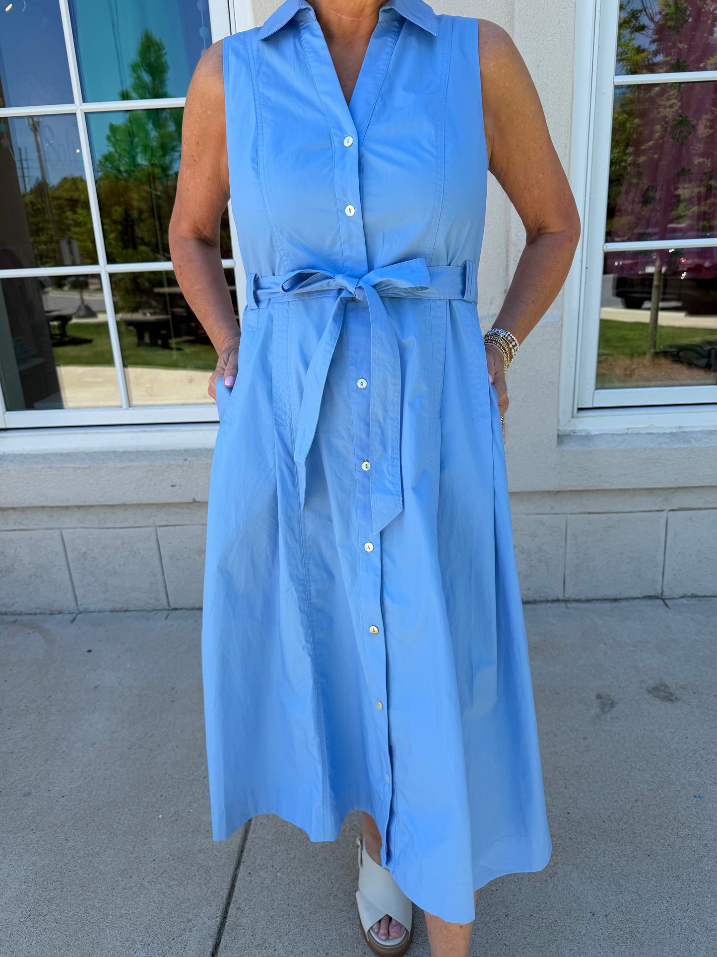 Urban Blue A-Line Shirt Dress