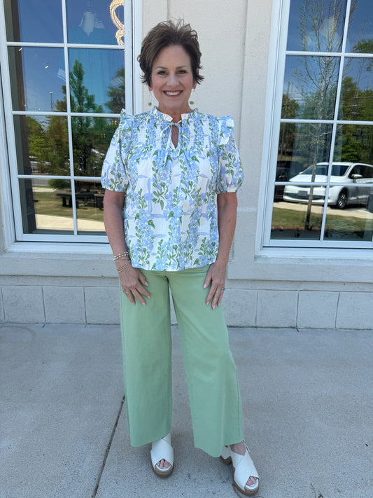 Mint Sage Soft Stretch Twill Pants