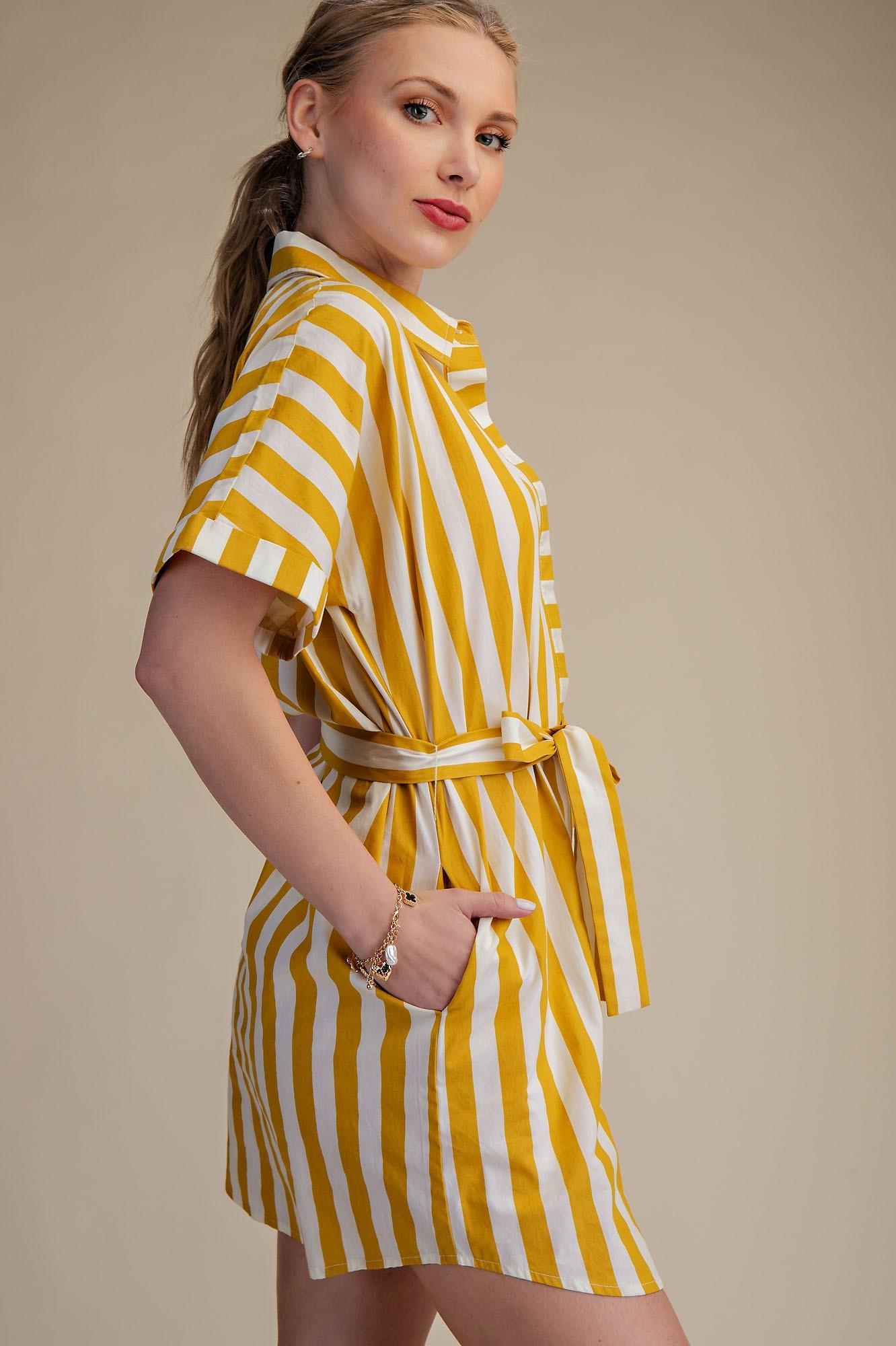 Mustard Waist Tie Mini