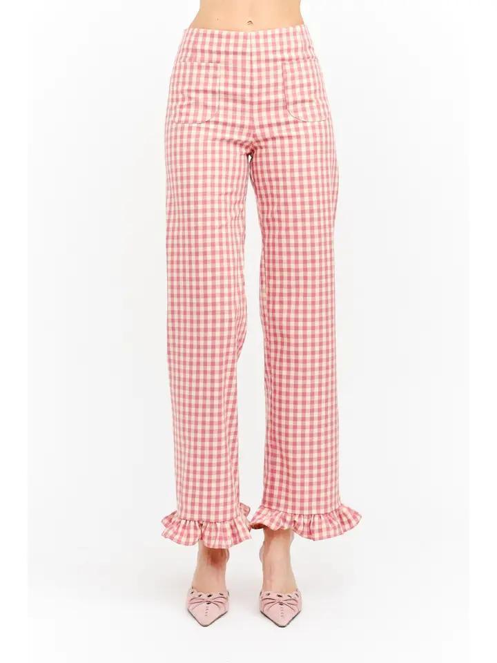 Pink Gingham Paloma Pant