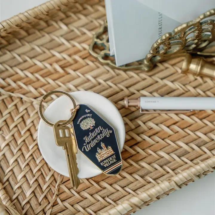 Auburn University Enamel Keychain