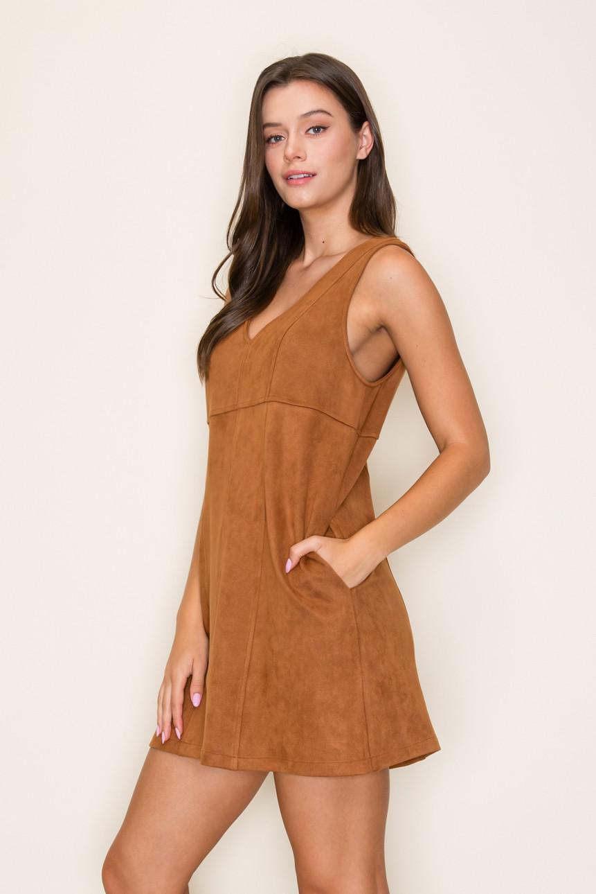 Lt Brown Suede Mini