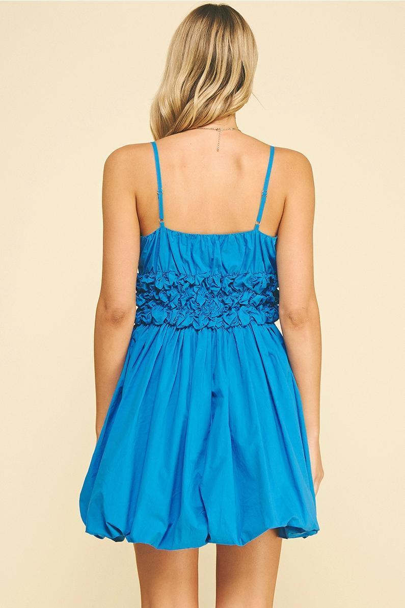 Blue Bubble Hem Mini