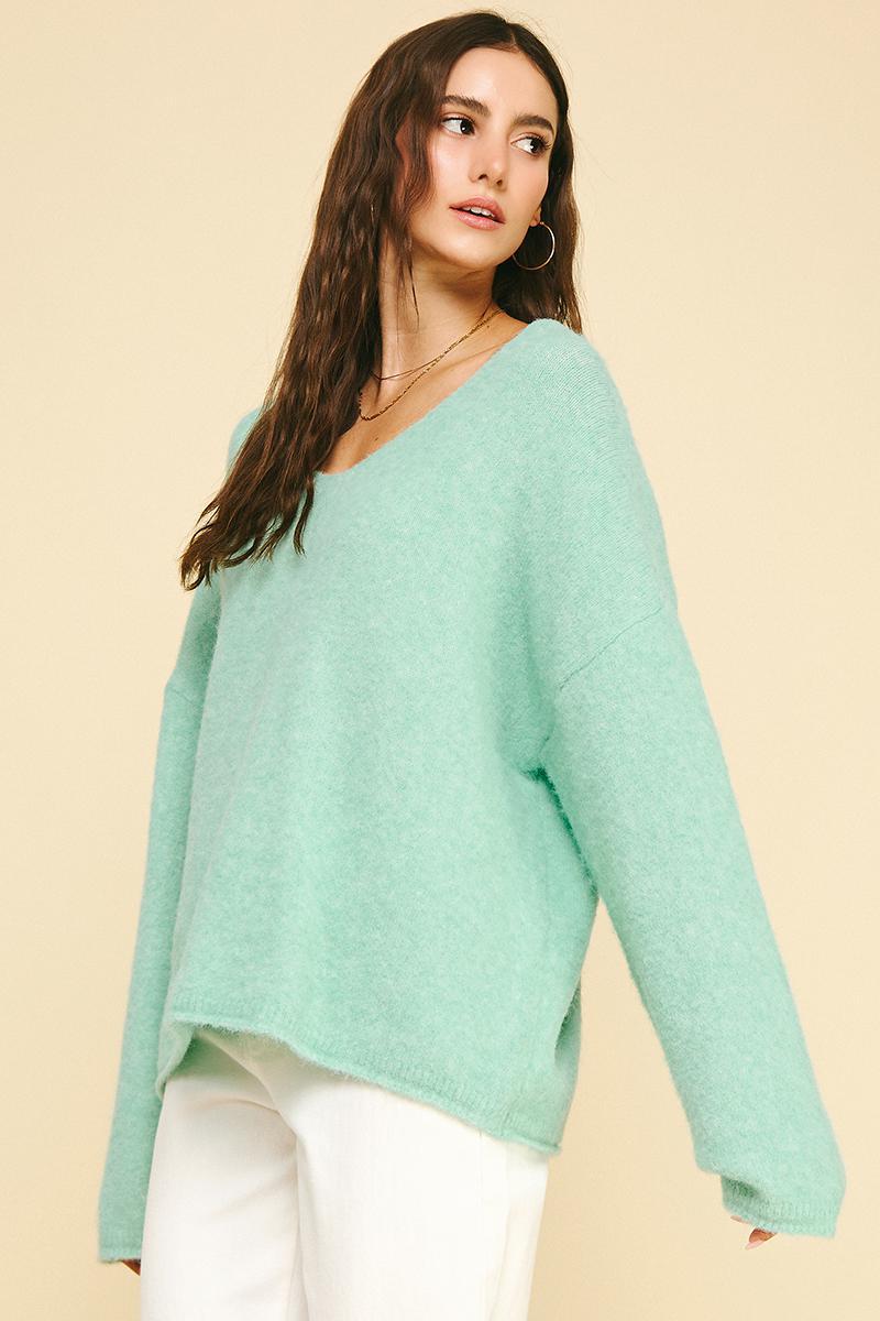 Mint Soft Yarn Knit Sweater