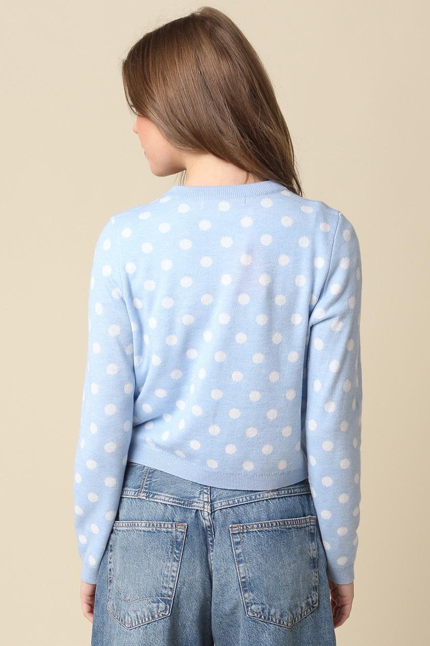Lt Blue with Off White Callie Cardi