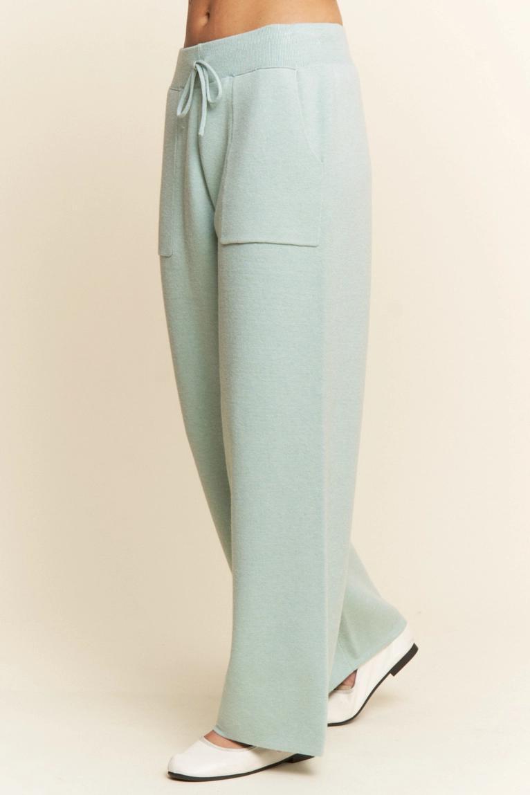 Light Grey and Mint V Neck Set