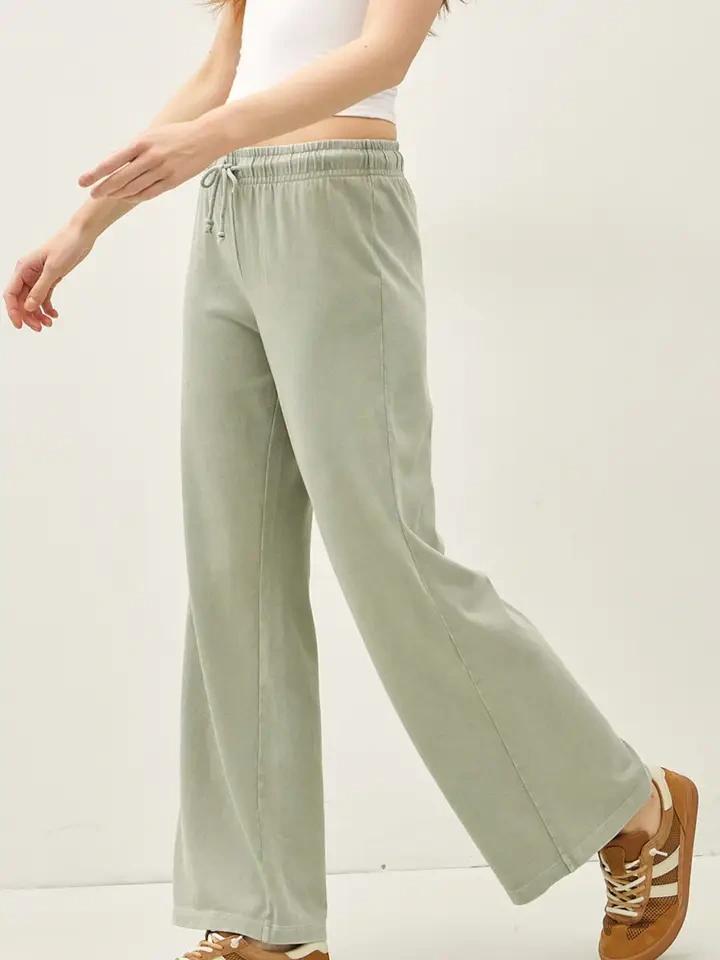 Light Sage Jersey Pants