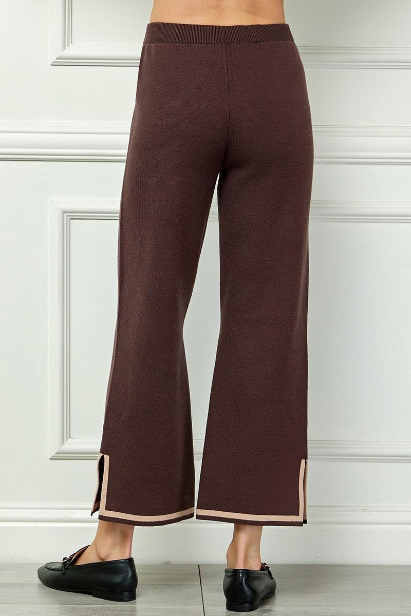 Chocolate and Tan Knit Set