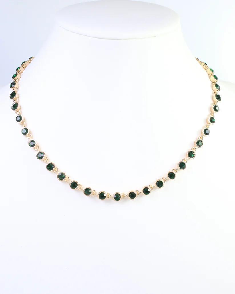 Castile Emerald Crystal Necklace