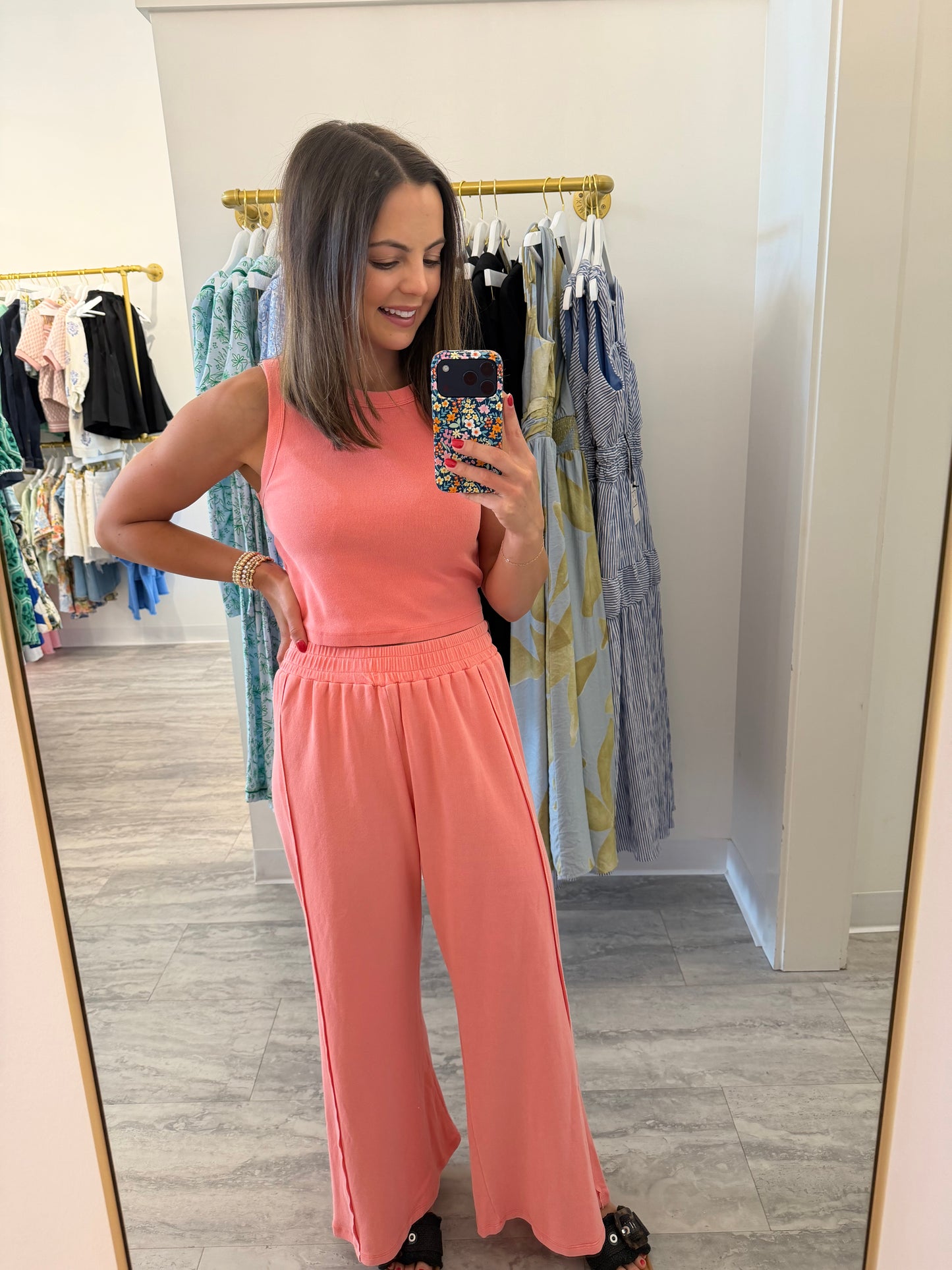Papaya Tank and Pants Set
