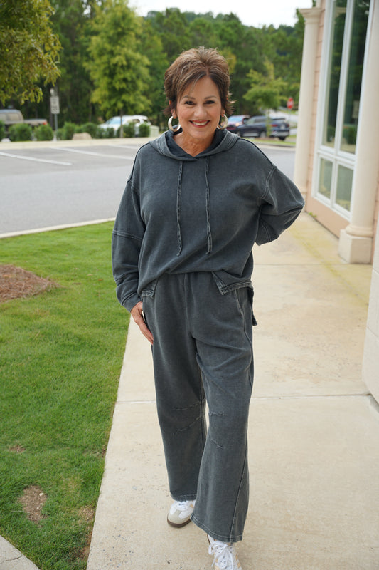 Smoke Rib Knit Mineral Washed Set