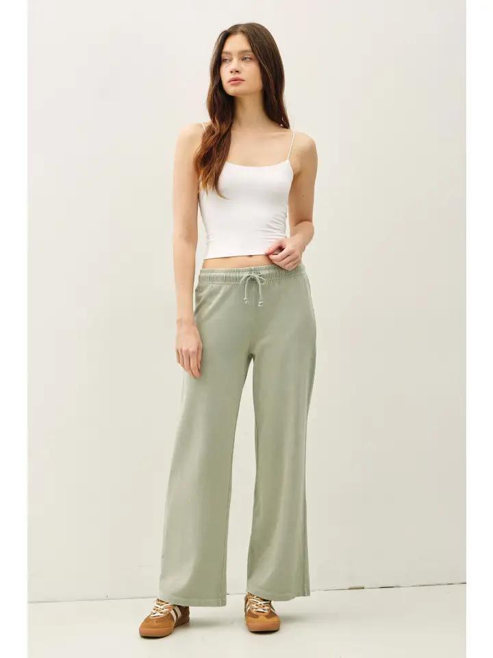 Light Sage Jersey Pants