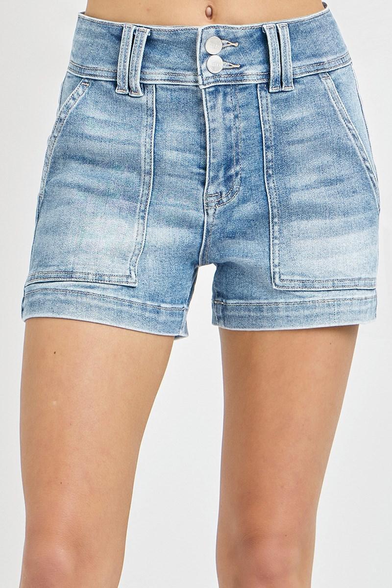 Light HR Patched Front Pocket Shorts