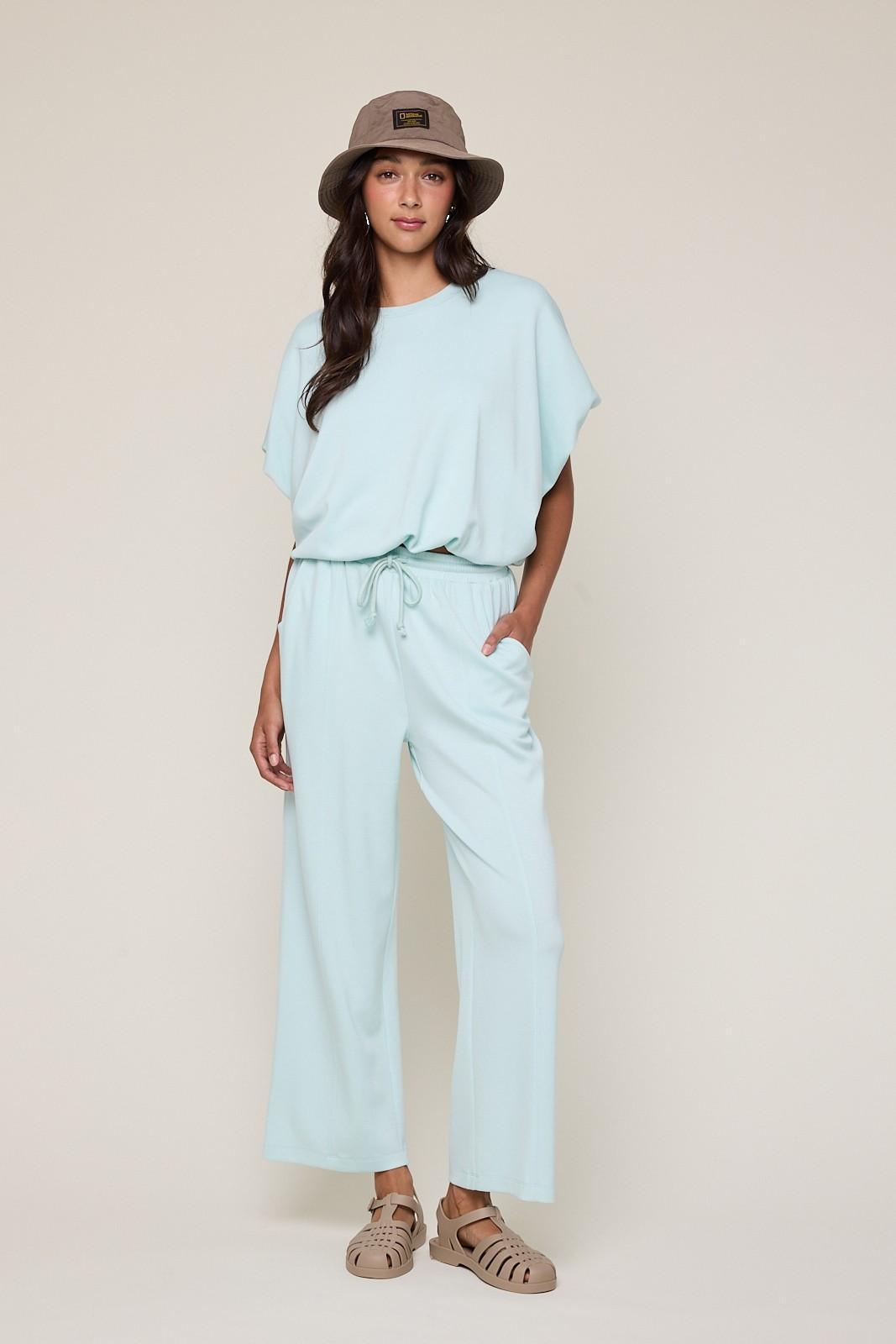 Mint Bubble Hem Top